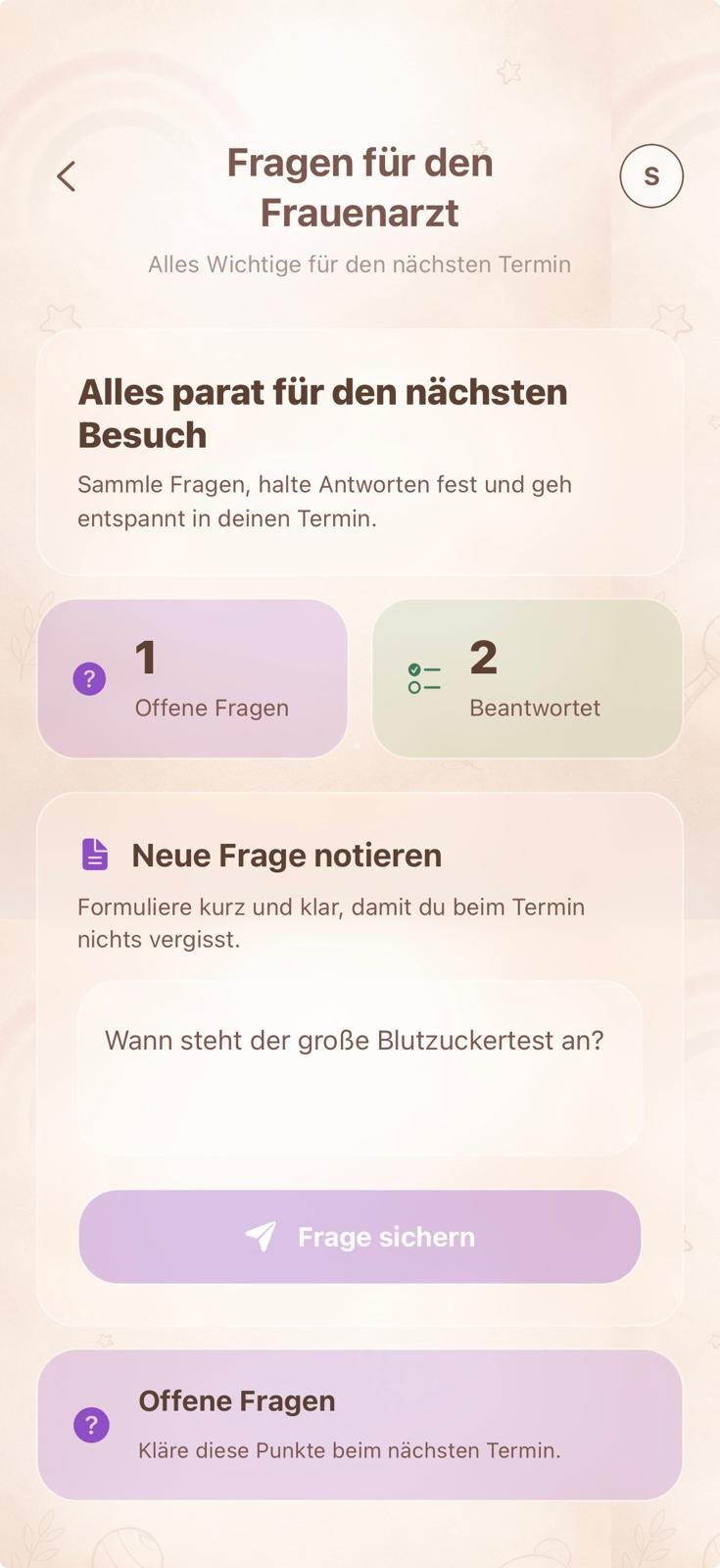 Lotti Baby App – Fragen für den Frauenarzt