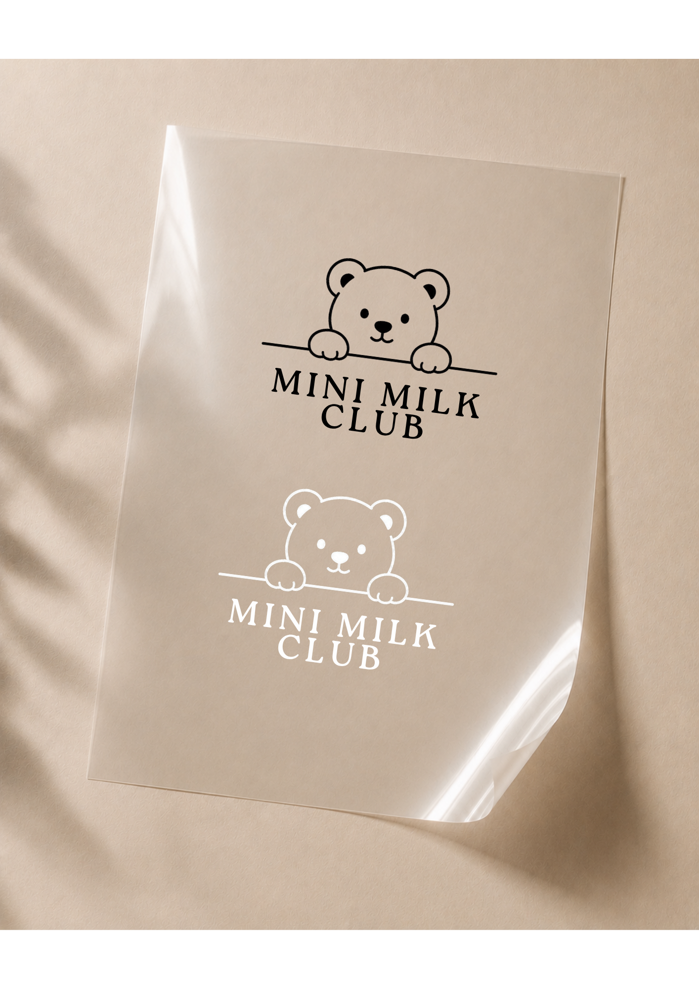 Mini Milk Club Teddy DTF-Motiv auf einem Shirt