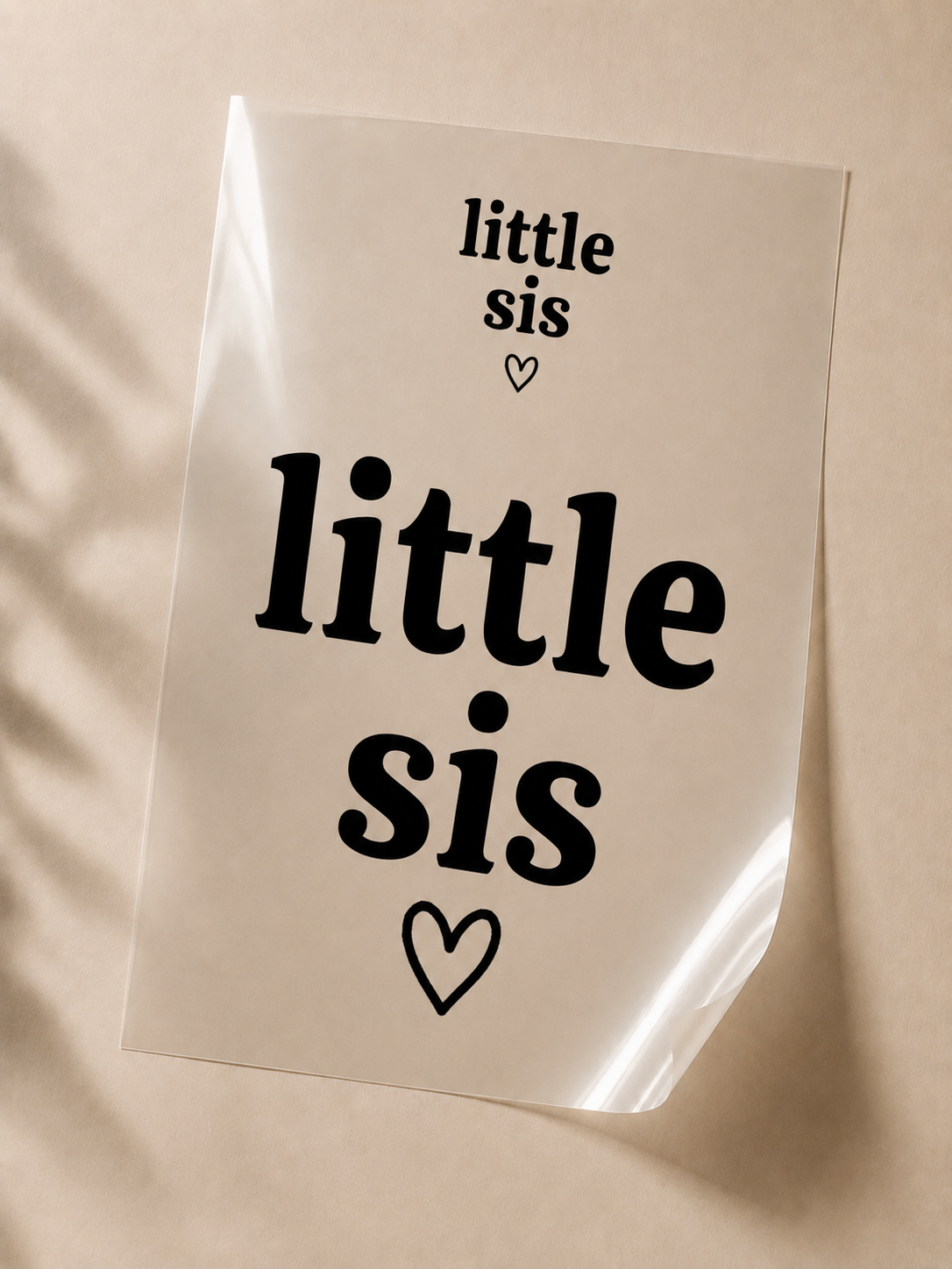 Little Bro DTF-Transferfolie mit Front- und Backprint