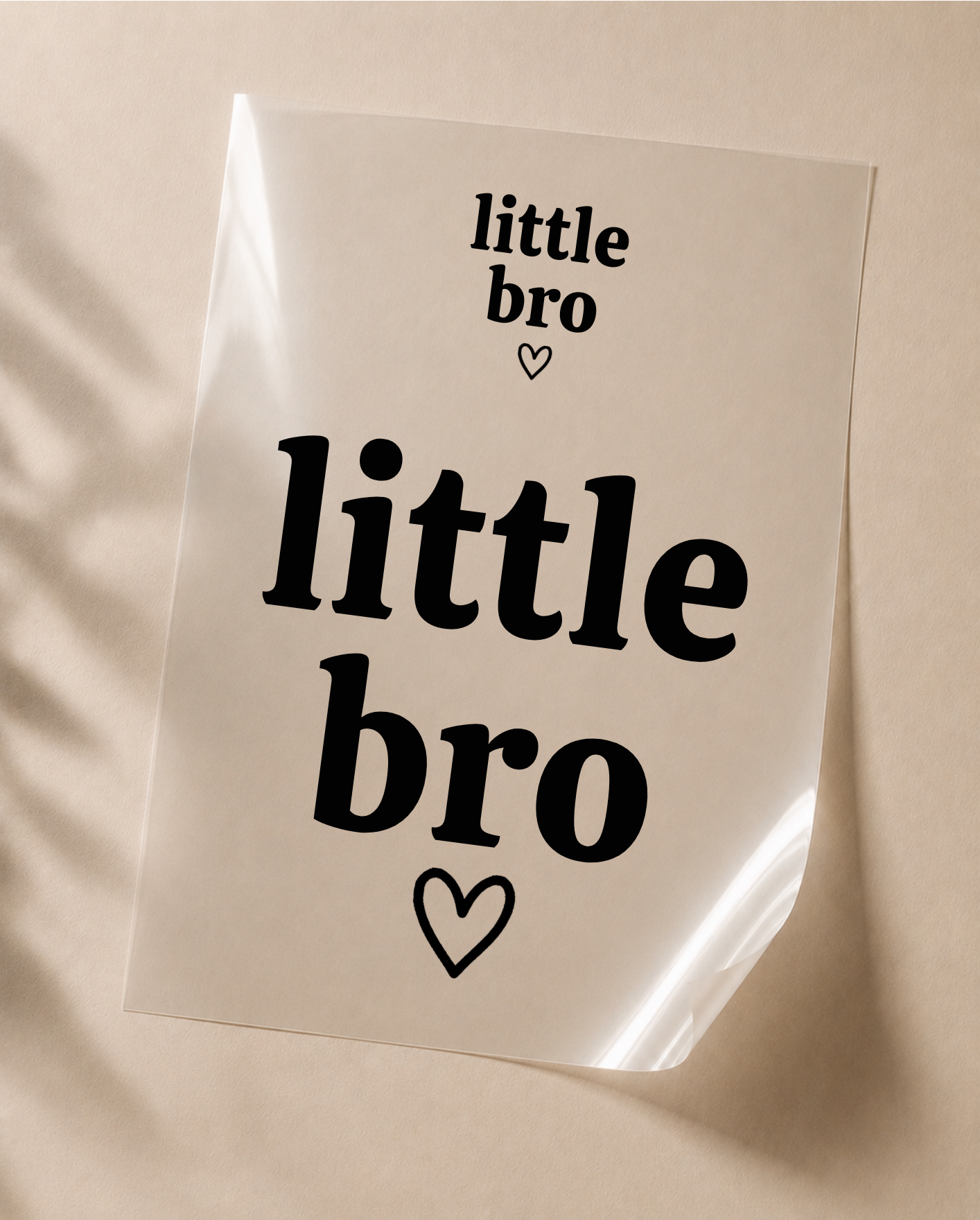 Little Bro DTF-Transferfolie mit Front- und Backprint
